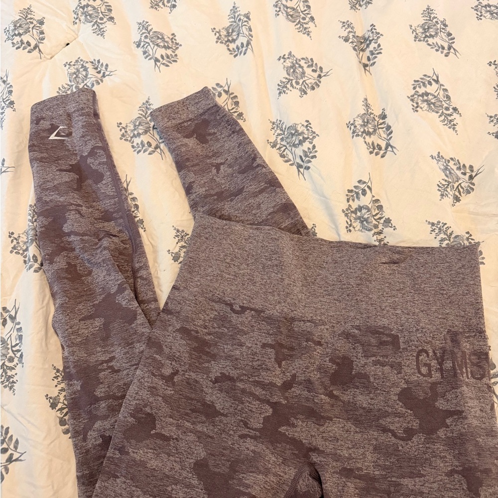 GYMSHARK OG seamless Camo Leggings -purple